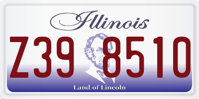 IL license plate Z398510