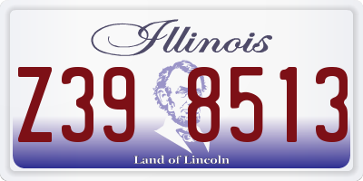 IL license plate Z398513