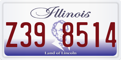 IL license plate Z398514