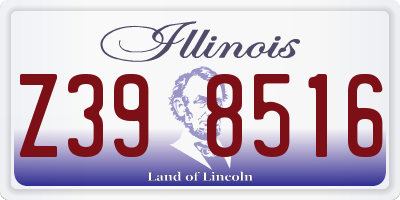 IL license plate Z398516