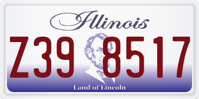 IL license plate Z398517