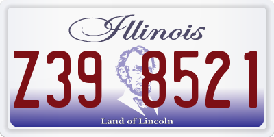 IL license plate Z398521