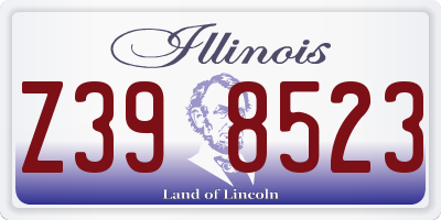 IL license plate Z398523