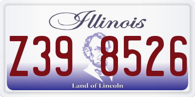 IL license plate Z398526