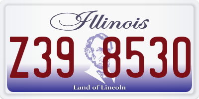 IL license plate Z398530