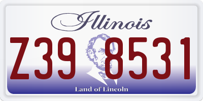IL license plate Z398531
