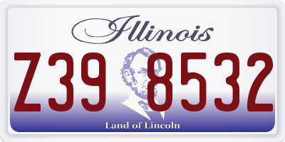IL license plate Z398532