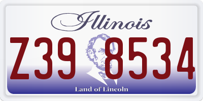 IL license plate Z398534