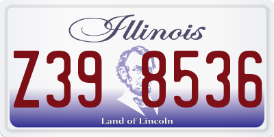 IL license plate Z398536