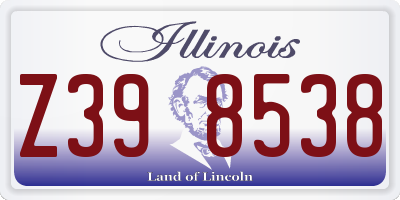 IL license plate Z398538