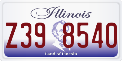 IL license plate Z398540
