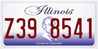 IL license plate Z398541