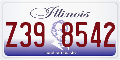IL license plate Z398542