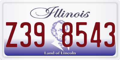 IL license plate Z398543