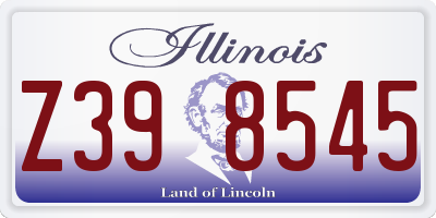 IL license plate Z398545