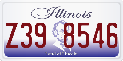 IL license plate Z398546