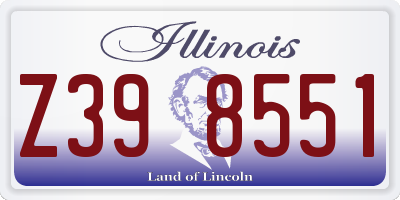 IL license plate Z398551