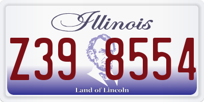 IL license plate Z398554