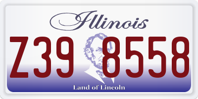 IL license plate Z398558
