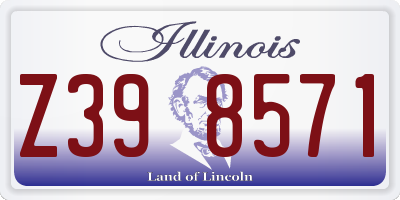 IL license plate Z398571