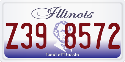 IL license plate Z398572