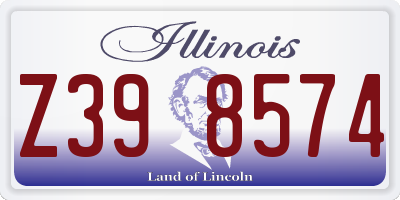 IL license plate Z398574