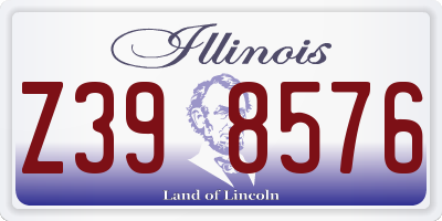 IL license plate Z398576