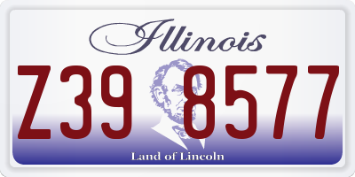 IL license plate Z398577