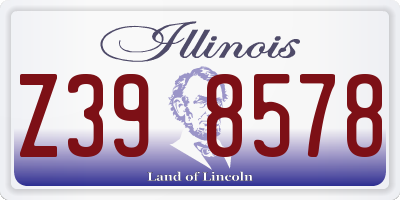 IL license plate Z398578