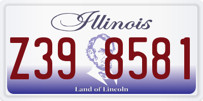IL license plate Z398581