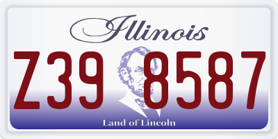 IL license plate Z398587
