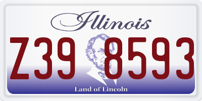 IL license plate Z398593