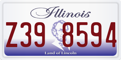 IL license plate Z398594