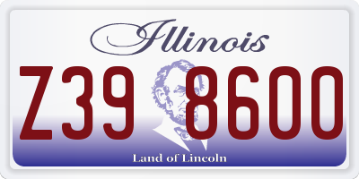 IL license plate Z398600