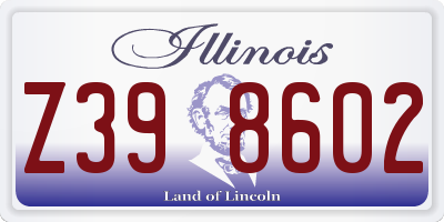 IL license plate Z398602
