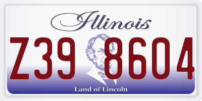 IL license plate Z398604
