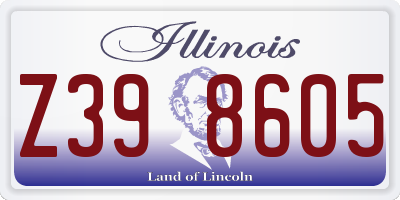 IL license plate Z398605