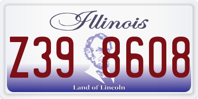 IL license plate Z398608