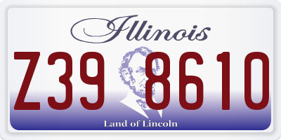 IL license plate Z398610