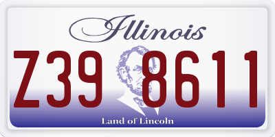 IL license plate Z398611