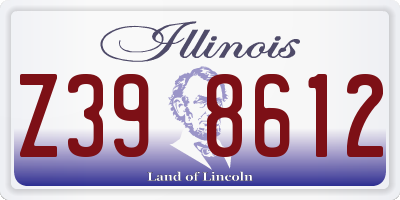 IL license plate Z398612