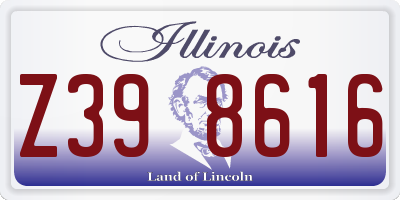 IL license plate Z398616