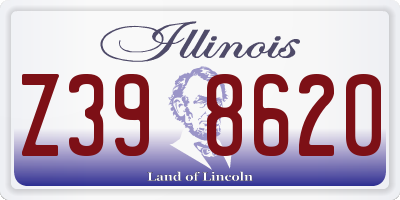 IL license plate Z398620