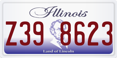 IL license plate Z398623