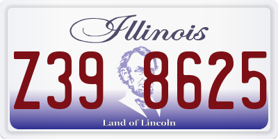 IL license plate Z398625