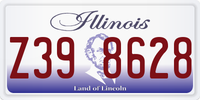 IL license plate Z398628