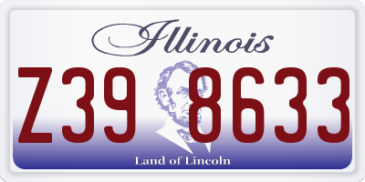 IL license plate Z398633