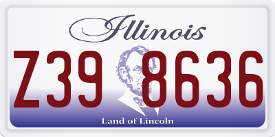 IL license plate Z398636