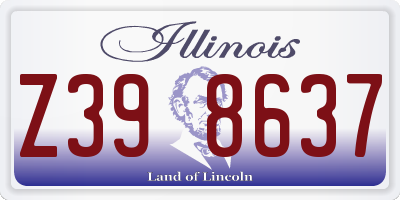 IL license plate Z398637