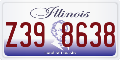 IL license plate Z398638